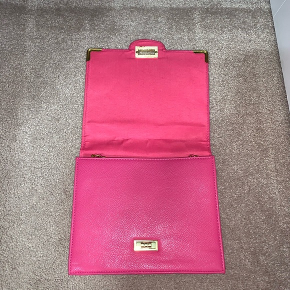 Pink Leather & Suede Envelope Bag - Picture 5 of 6
